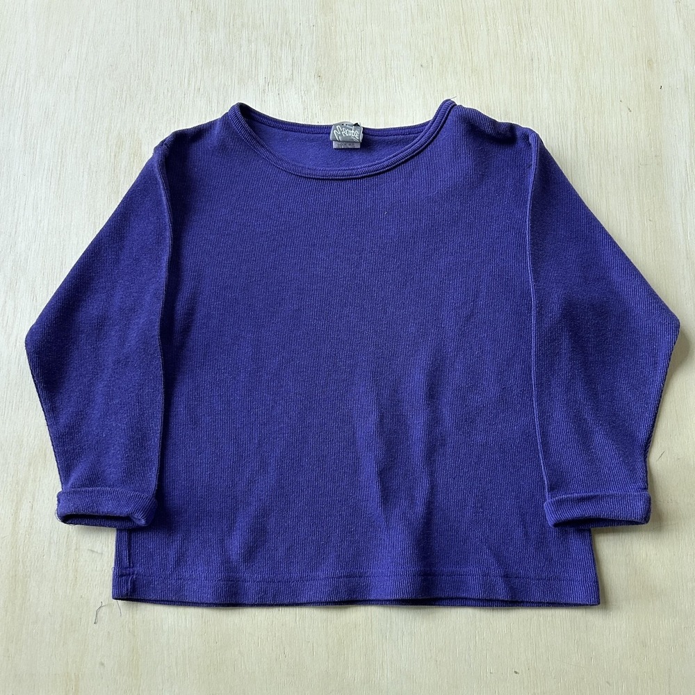 Vintage Great Escape Shirt Womens Medium Purple Knit Long Sleeve Tee T-Shirt